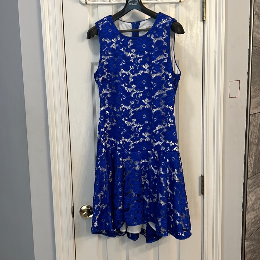 Belle Badgley Mischka Royal Blue Dress Size 12